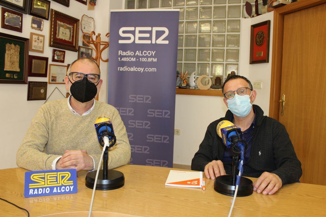 Fernando Merlo y Rafael Torregrosa, el pasado marzo tras su elección como coordinador y secretario de Cs Alcoy, cargos a los que han renunciado