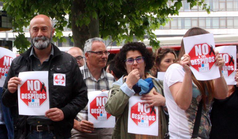 Protesta dels treballadors d'EMTE.
