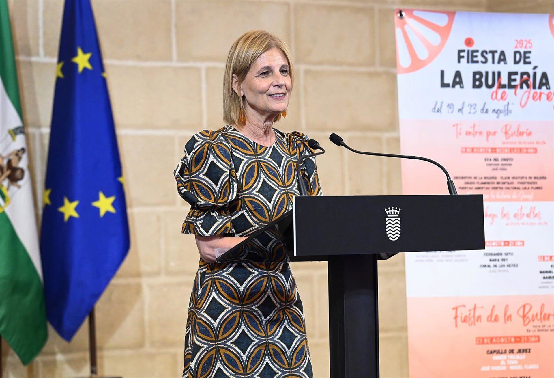 María José García-Pelayo durante la presentación de la 58 Fiesta de la Bulería