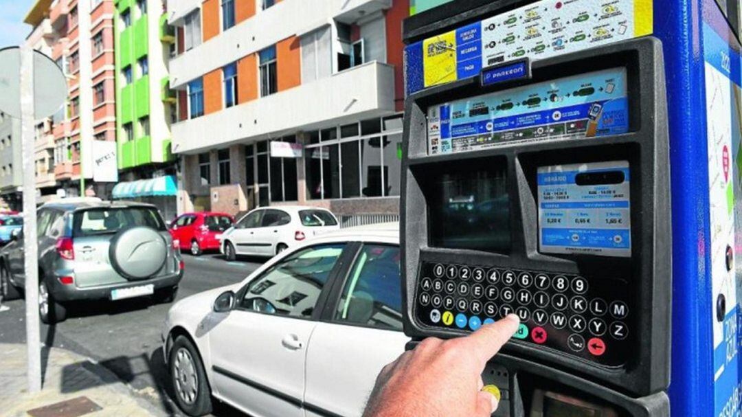 Máquina de la ORA de la zona azul