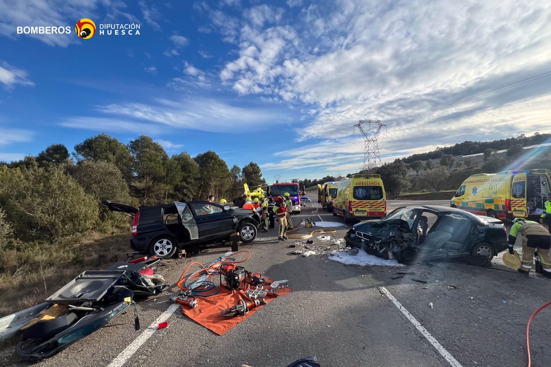 Accidente en la A-138 en El Grado