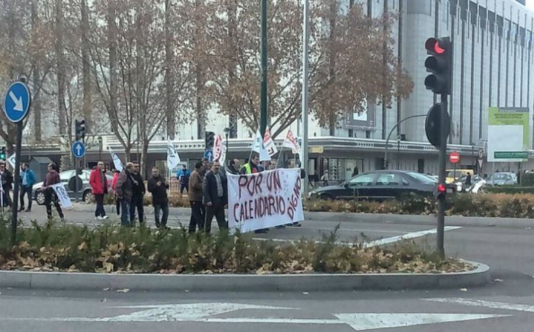 Manifestación de trabajadores de Auvasa