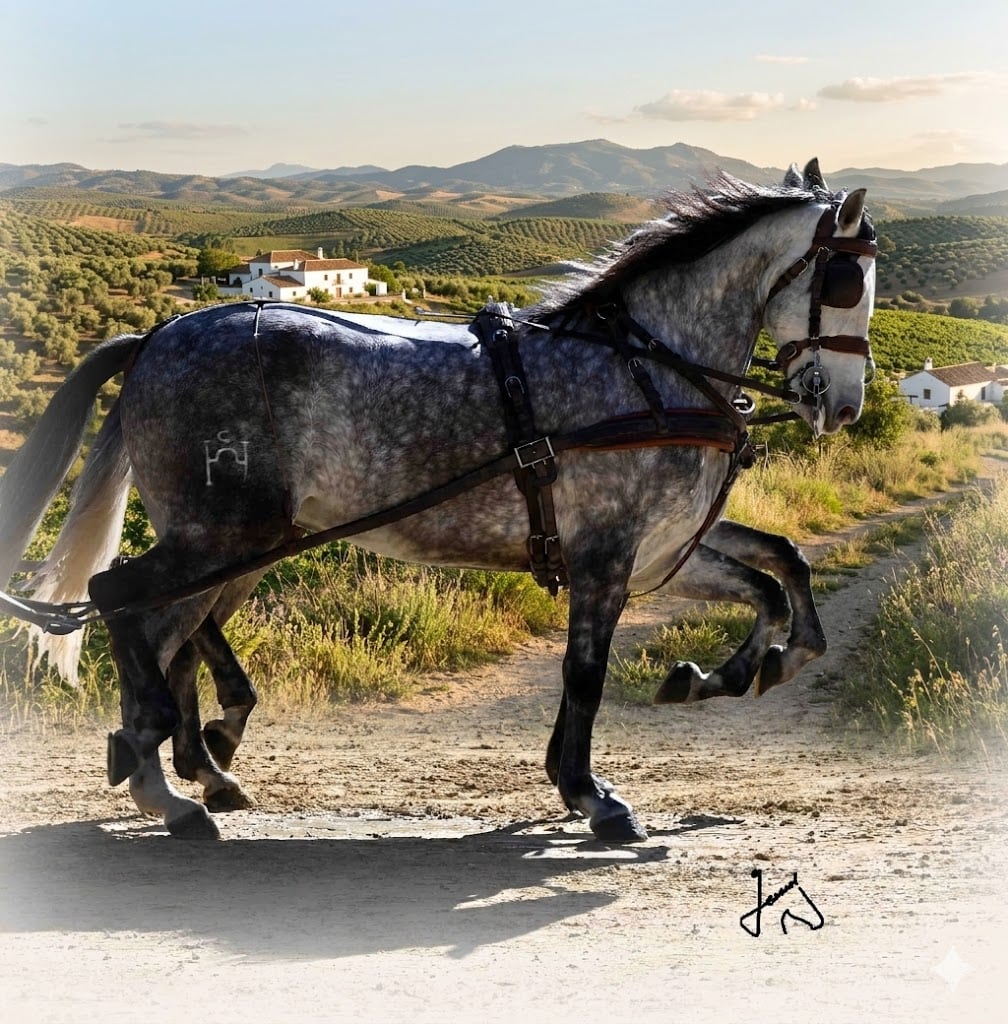 Fotografía de uno de los ejemplares de Yeguada Cartuja