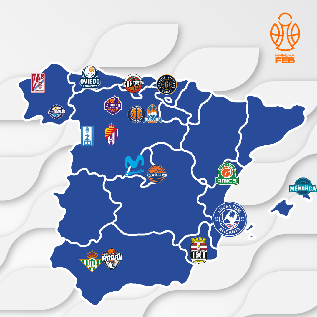 Equipos que componen la Primera FEB 2024-25