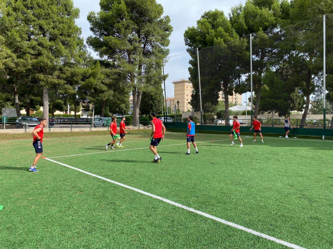 Los jugadores de la SD Tarazona preparan el play-off de ascenso a Segunda B