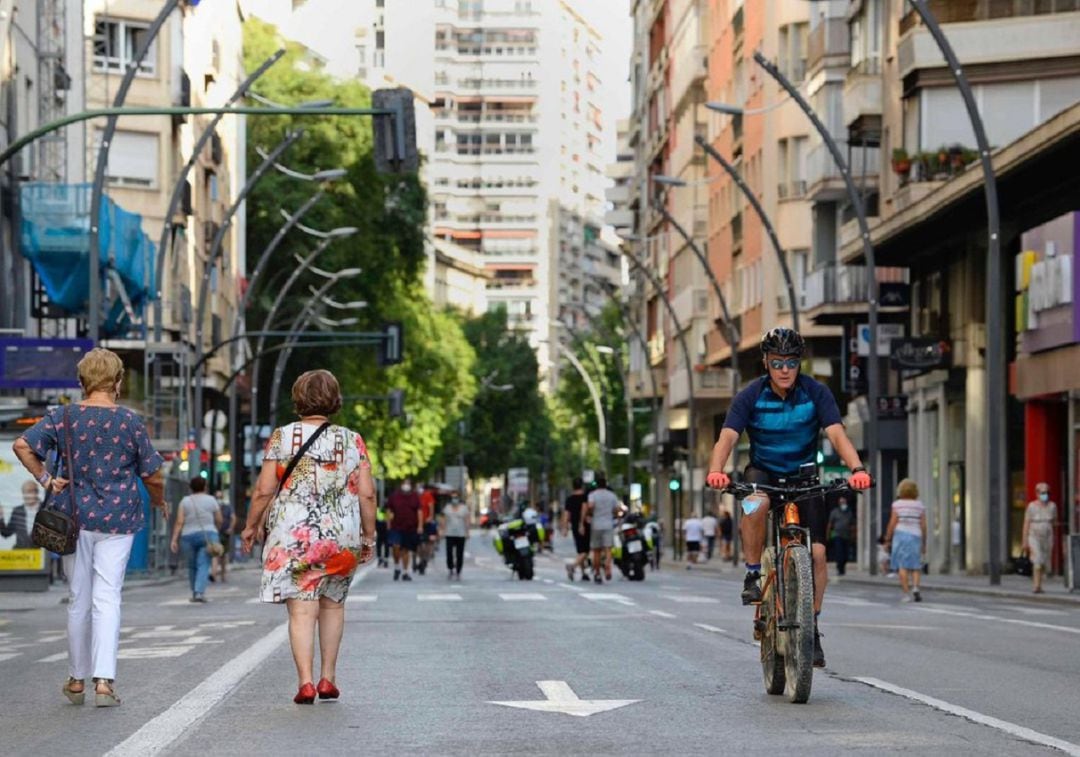 La Gran Vía de Murcia &quot;sin coches&quot;