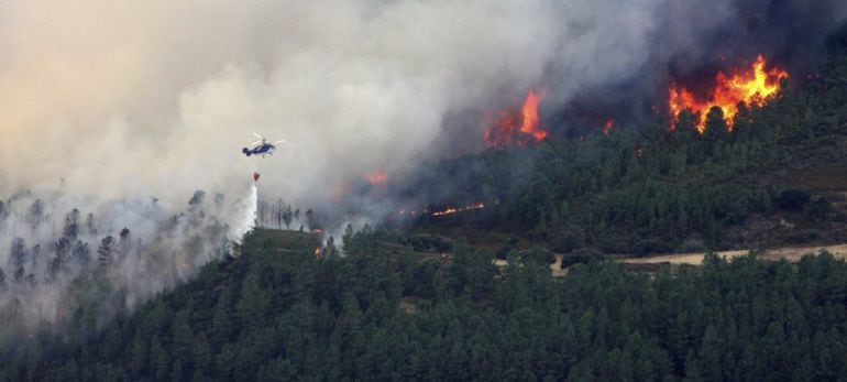 El incendio de Gata en sus inicios el pasado mes de agosto