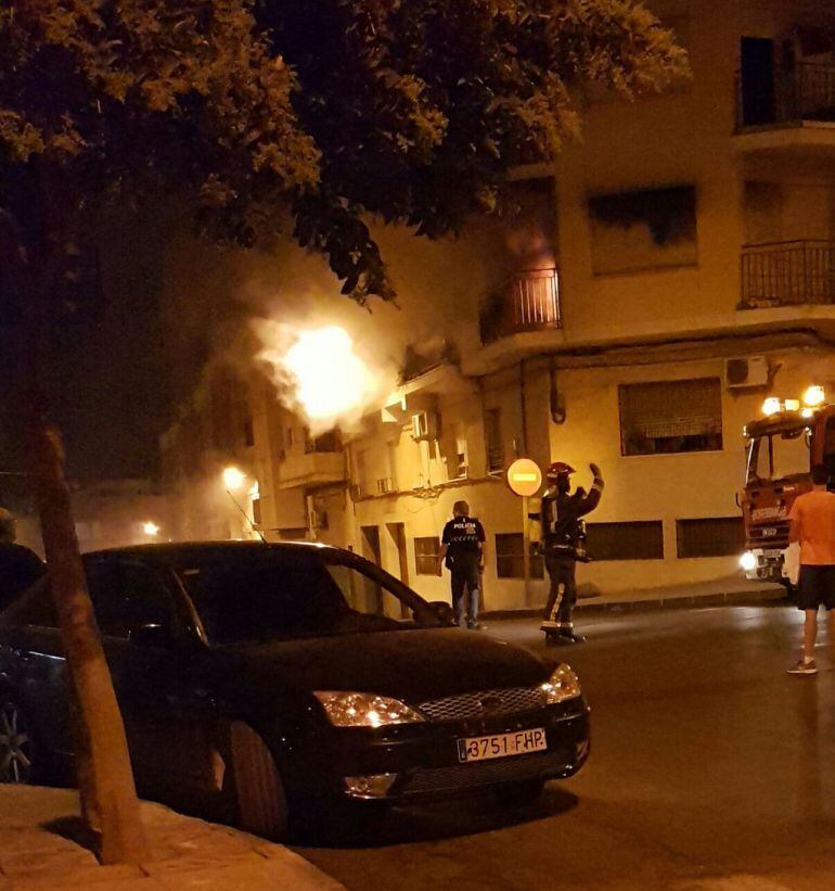 Incendio en una vivienda en Cieza