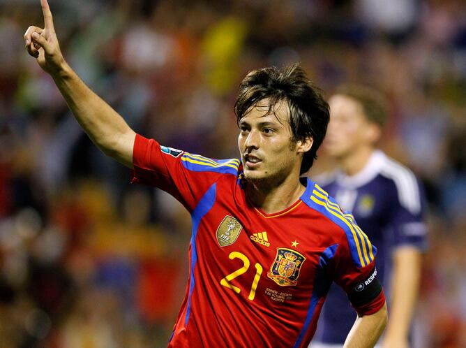 El canario ha marcado ante Escocia en el último partido de clasificación para la Eurocopa 2012