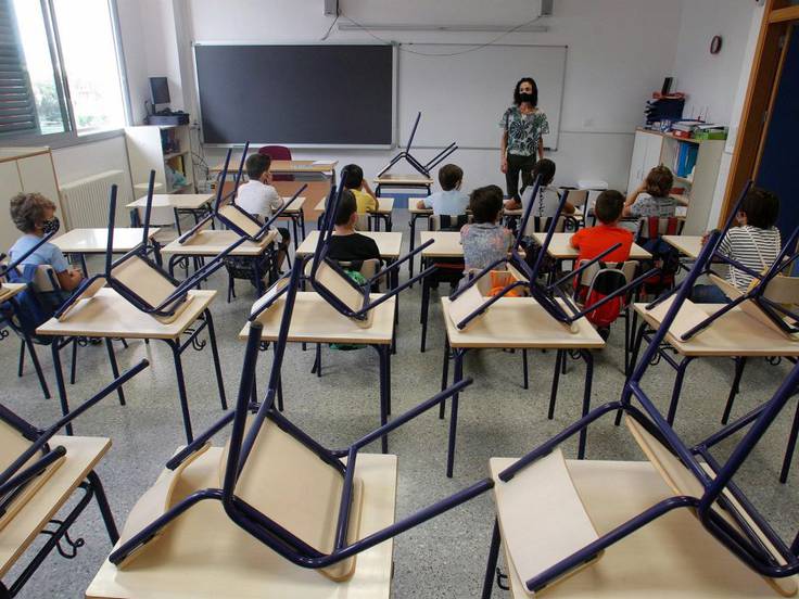 Vista de un aula en centro escolar