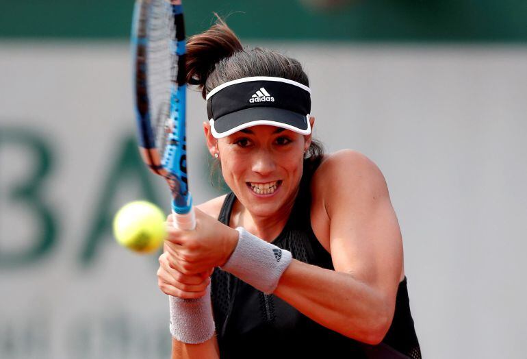 Muguruza durante el partido de octavos contra Lesia Tsurenko. 