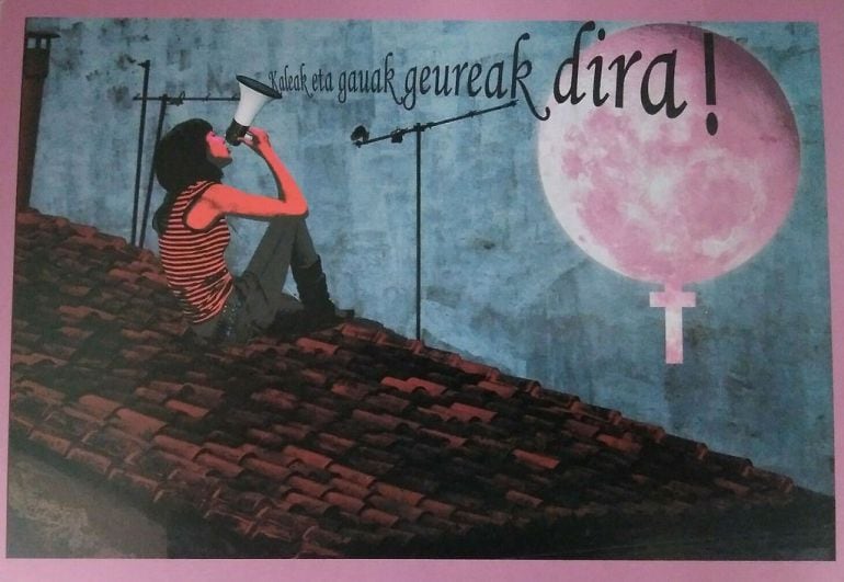 Una de las postales integradas en la acción del 15º aniversario de la Casa de la Mujer de Ermua