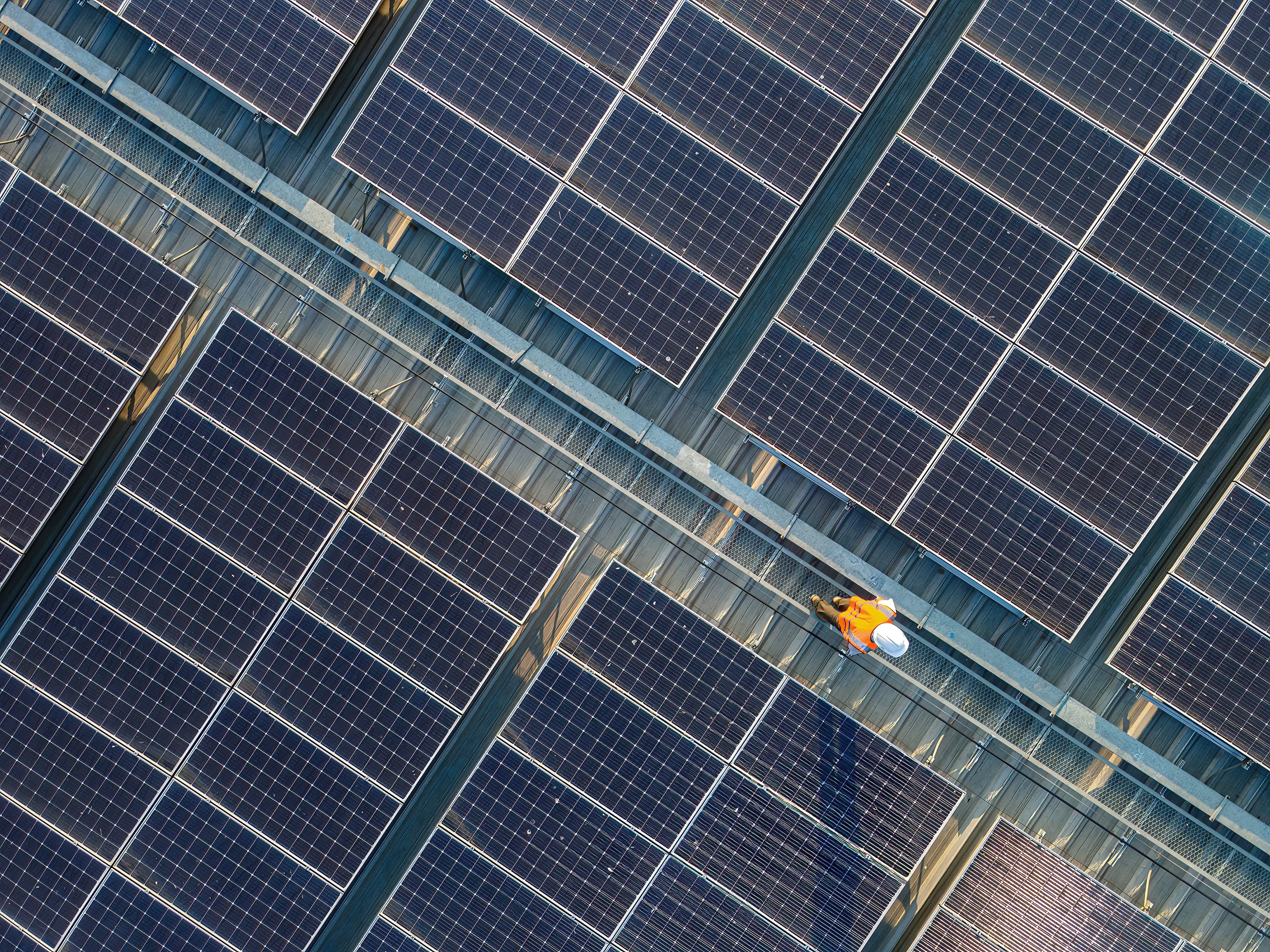 Placas fotovoltaicas en una imagen de archivo