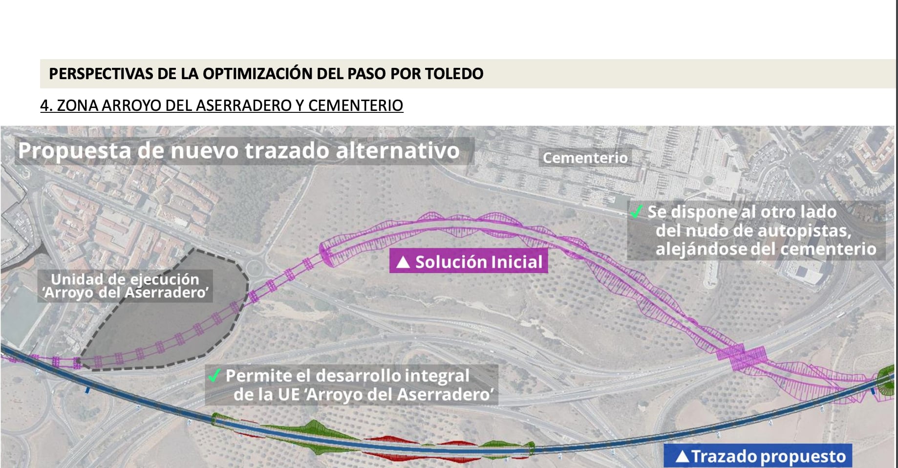 El trazado del AVE Madrid-Lisboa se alejará del cementerio de Toledo