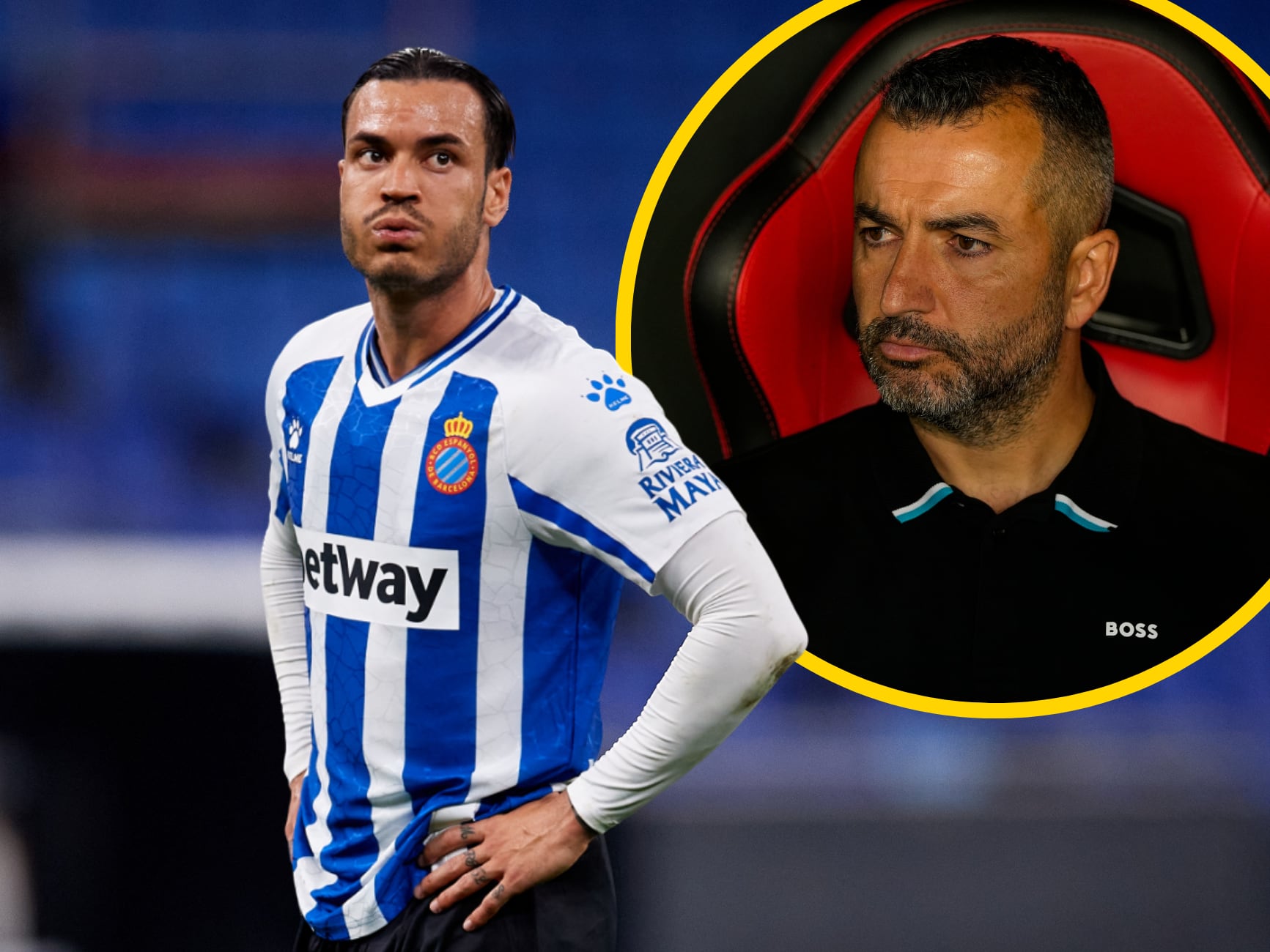 En un montaje, Raúl de Tomás junto a Diego Martínez