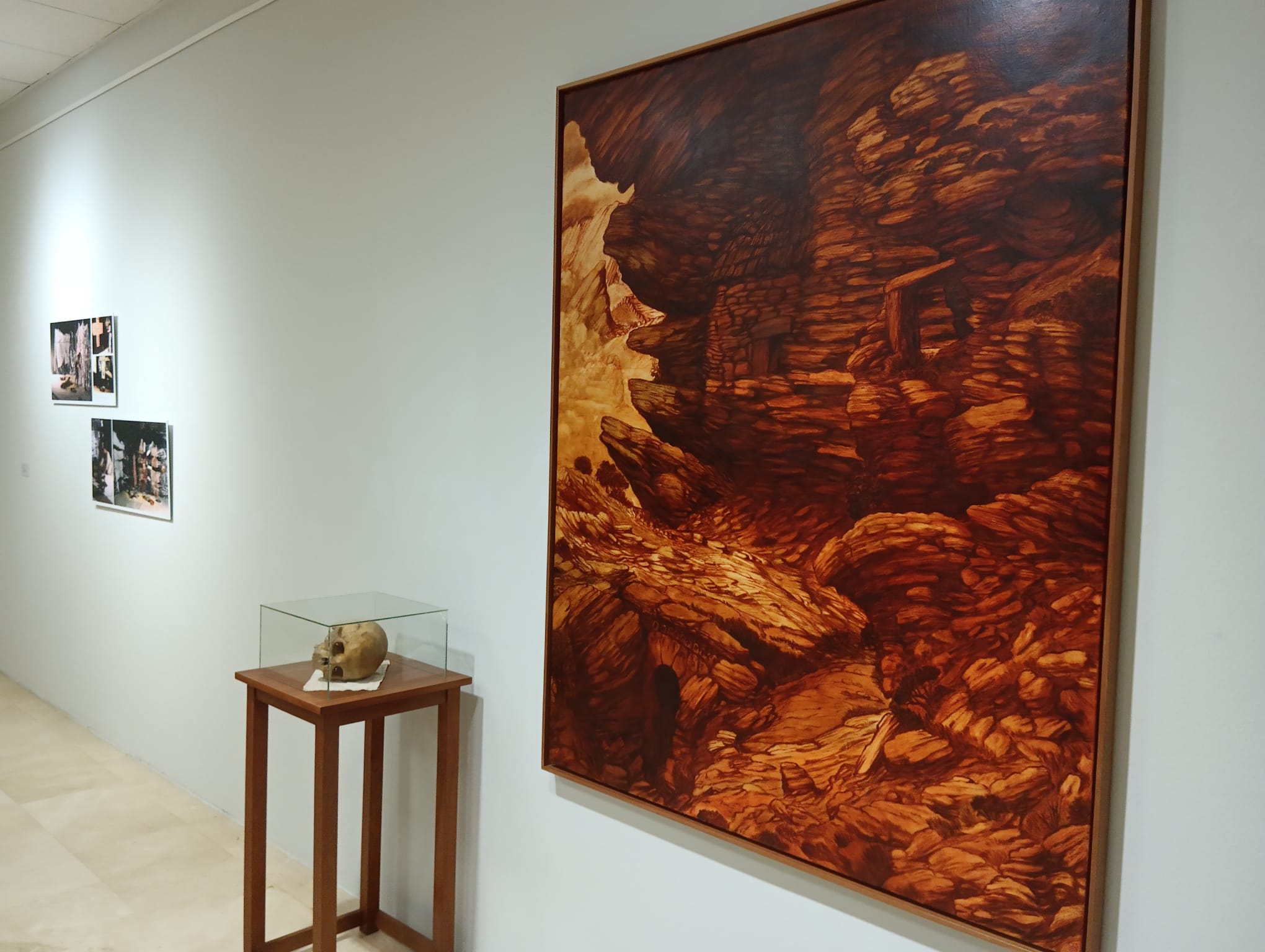 Obra de Julián Valle en la exposición que exhibe actualmente la Casa de Cultura