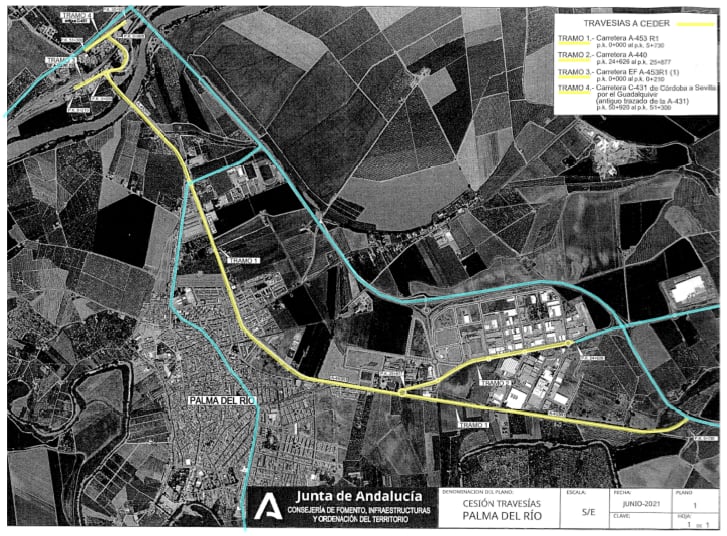 Tramos de carretera que el ayuntamiento pretende asumir la titularidad