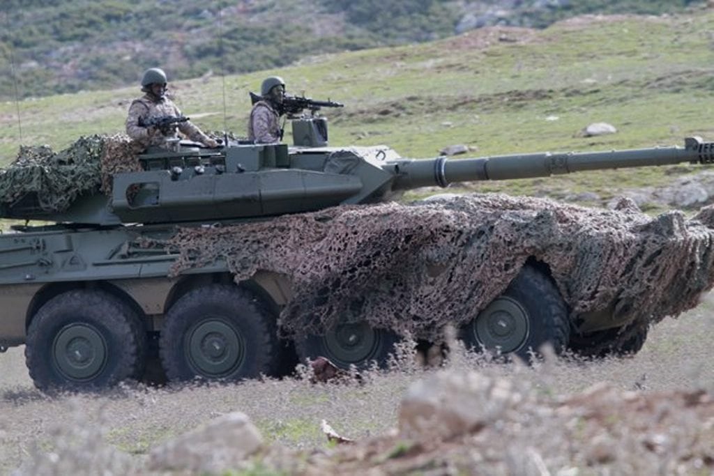 Vehículo 8x8 Centauro, que se integra en el Regimiento de Caballería España nº11
