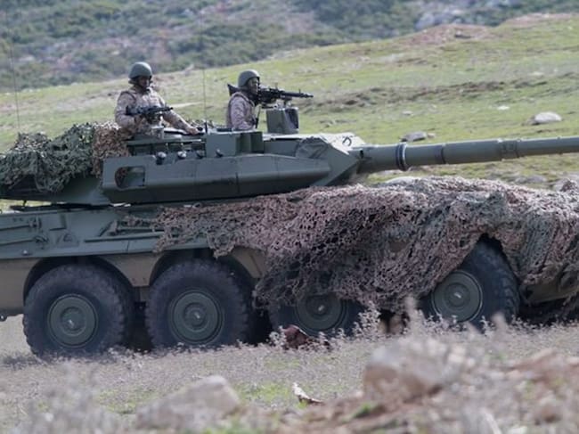 Vehículo 8x8 Centauro, que se integra en el Regimiento de Caballería España nº11