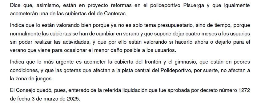 Extracto del acta de la FMD Valladolid