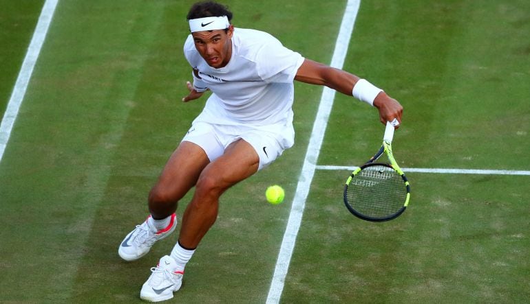 Rafa Nadal, en su partido contra Gilles Muller.