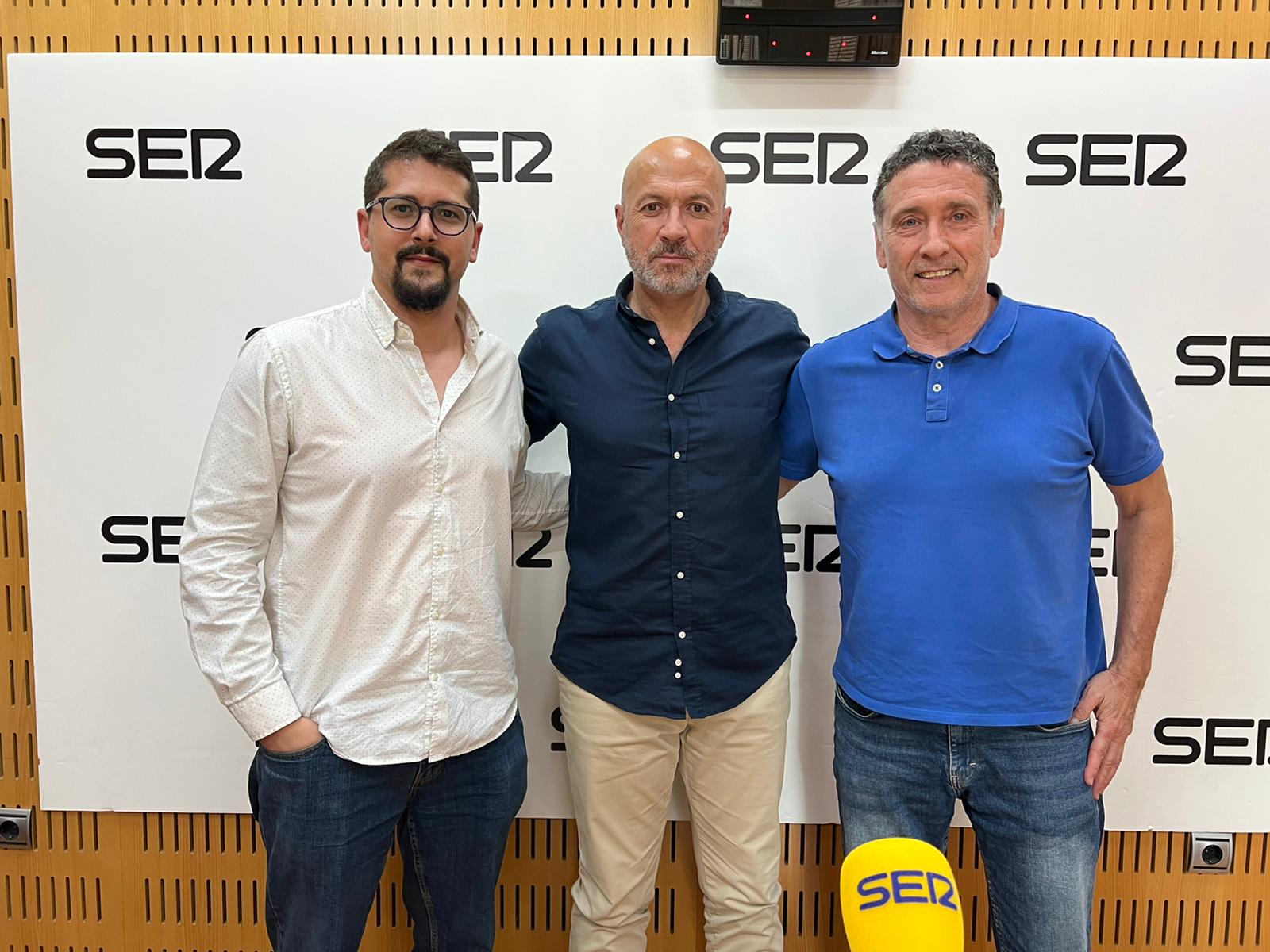 Jose Antonio Sánchez, Manolo Molina y Xavi Julià en Siempre Real Murcia