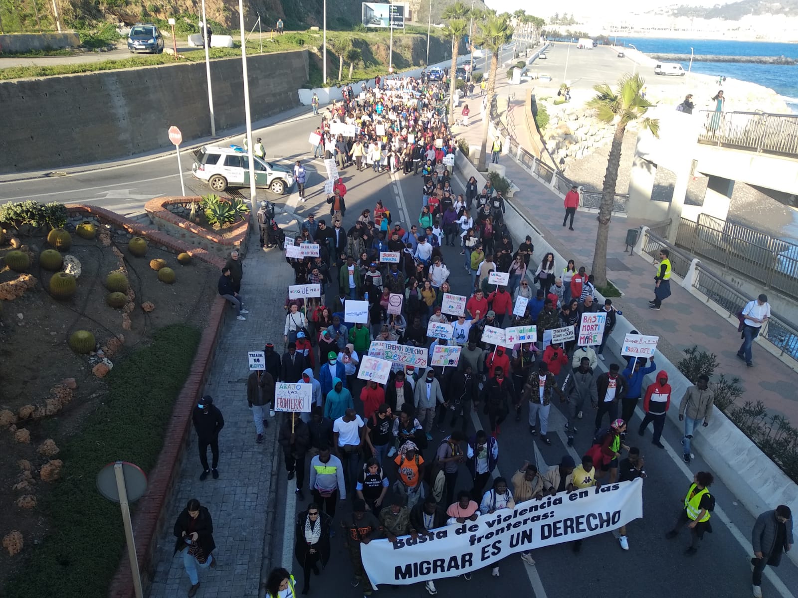 La marcha de la Dignidad hacia el Tarajal