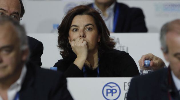 La vicepresidenta del Gobierno, Soraya Sáenz de Santamaría,