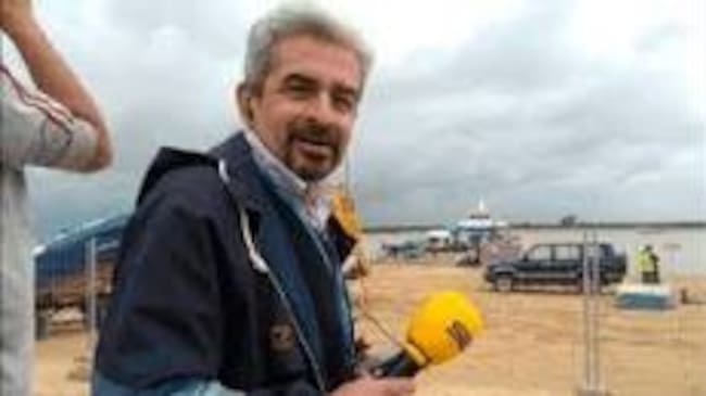 Antonio Ramos, locutor de Radio Jerez, en Bajo de Guía