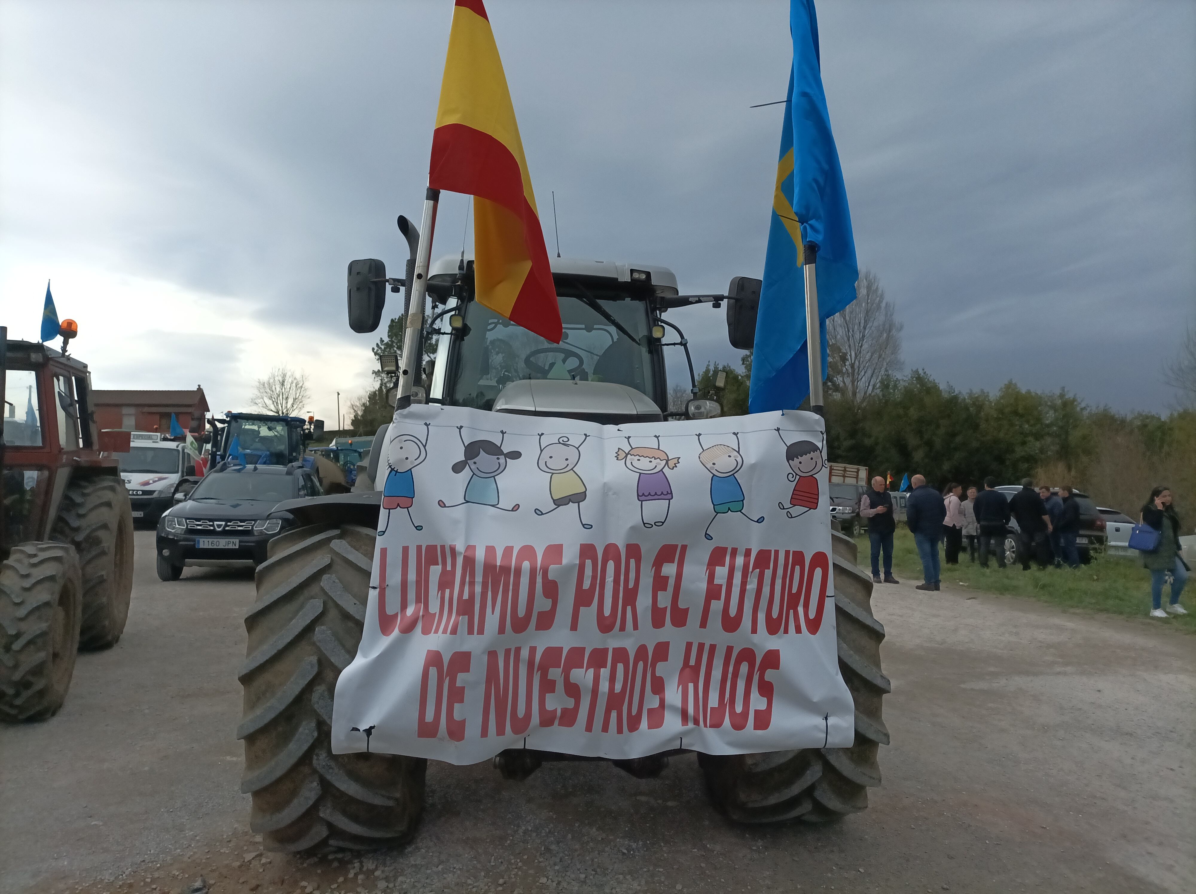 Uno de los tractores participantes en las movilizaciones