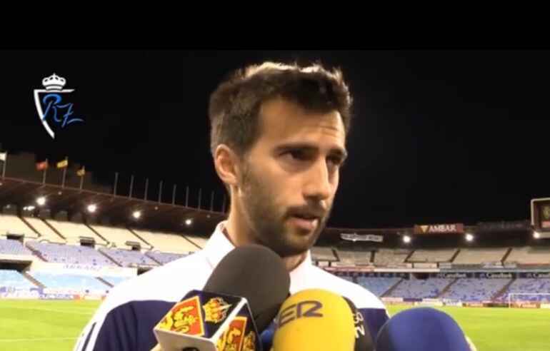 Manu Lanzarote fue protagonista del partido contra el CD Ebro