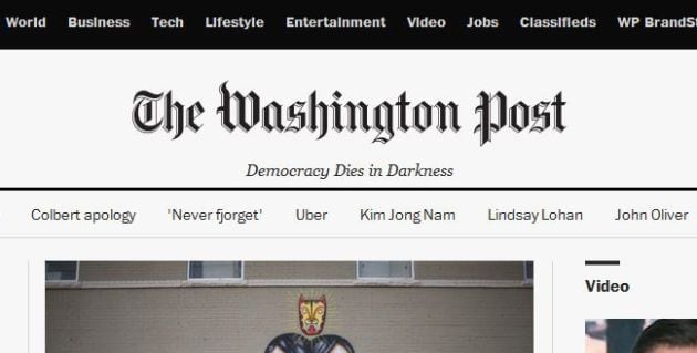 La portada de la edición digital de &#039;The Washington Post&#039;.