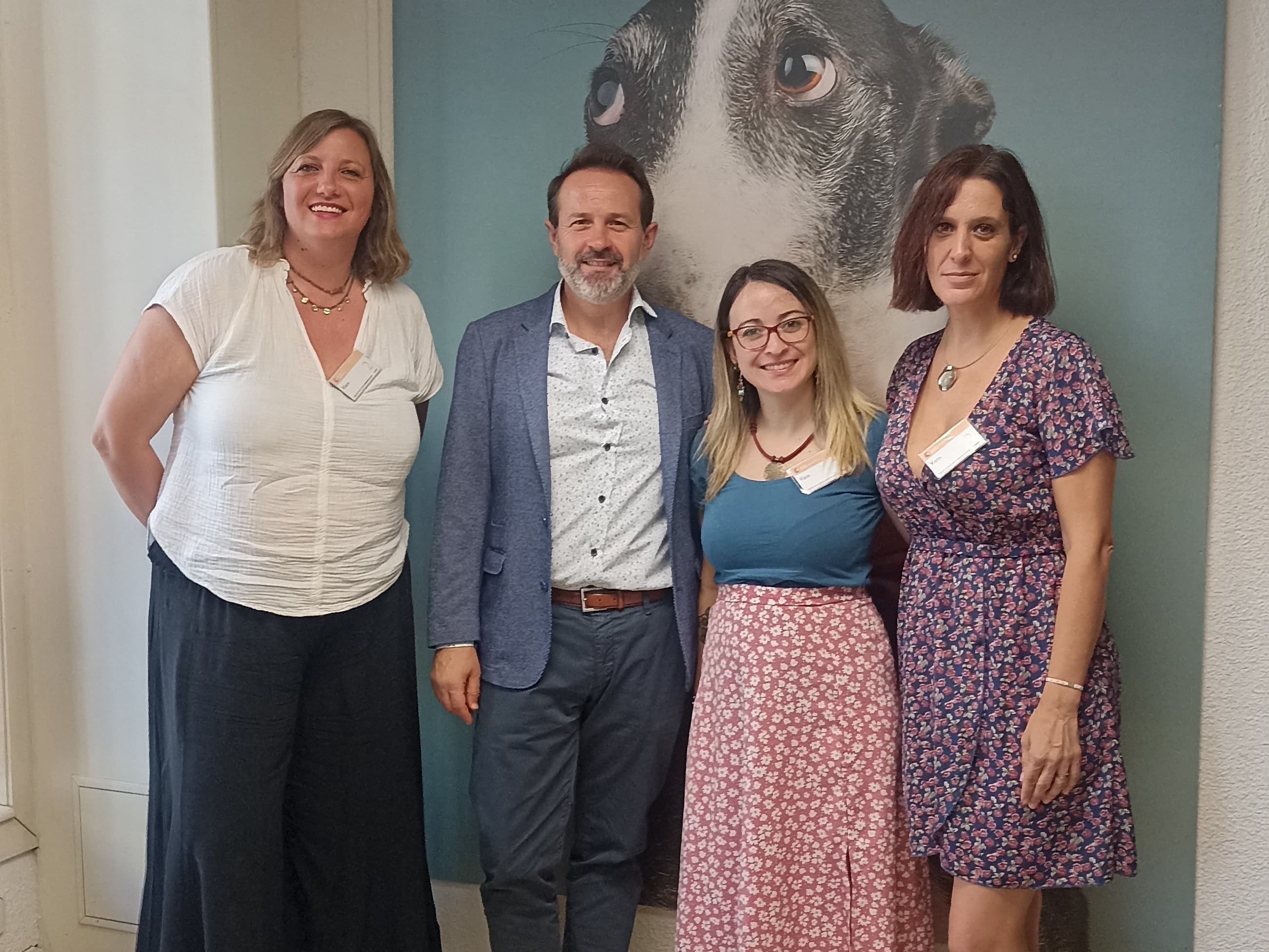 Vanesa Calle, José Ramón Becerra Carollo, Sara del Cerro y Carolina Cordero, en la reunión para tratar la situación taurina de Parla