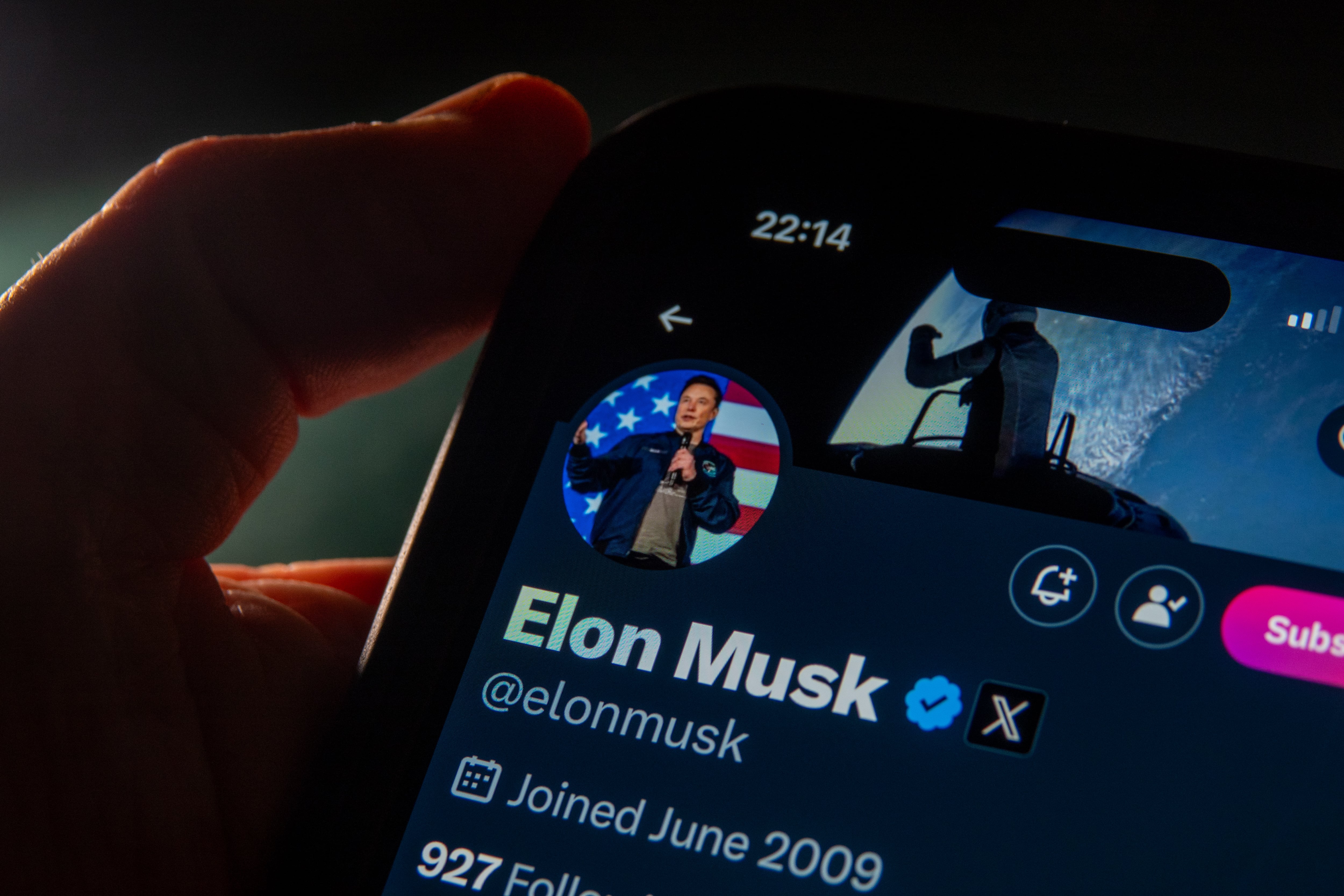 Perfil de Elon Musk en X