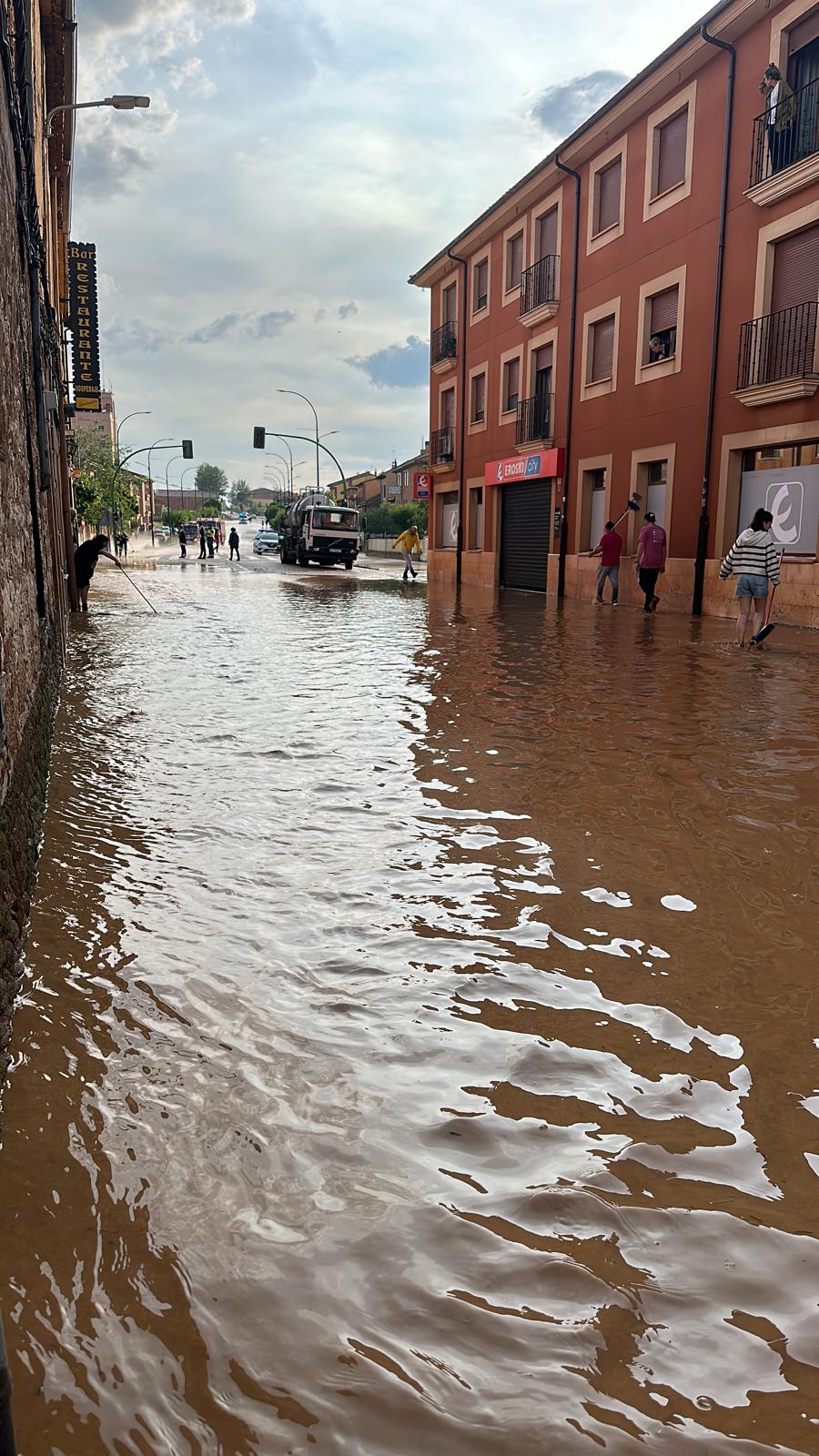 Inundaciones en Ayllón provocadas por el río Aguisejo