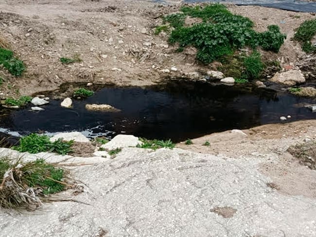 Otra imagen aportada por La Carrasca del río contaminado
