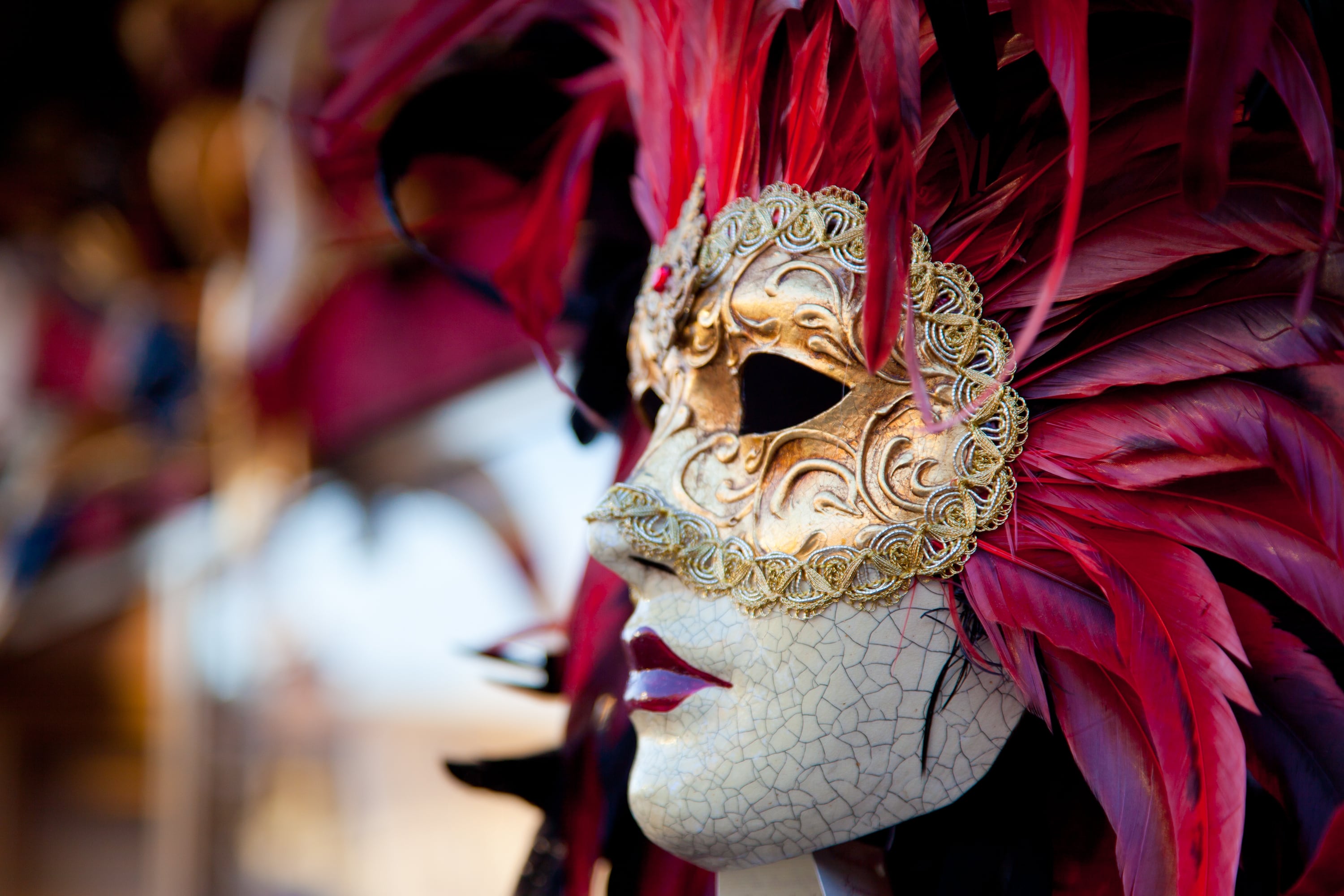 Una máscara de carnaval