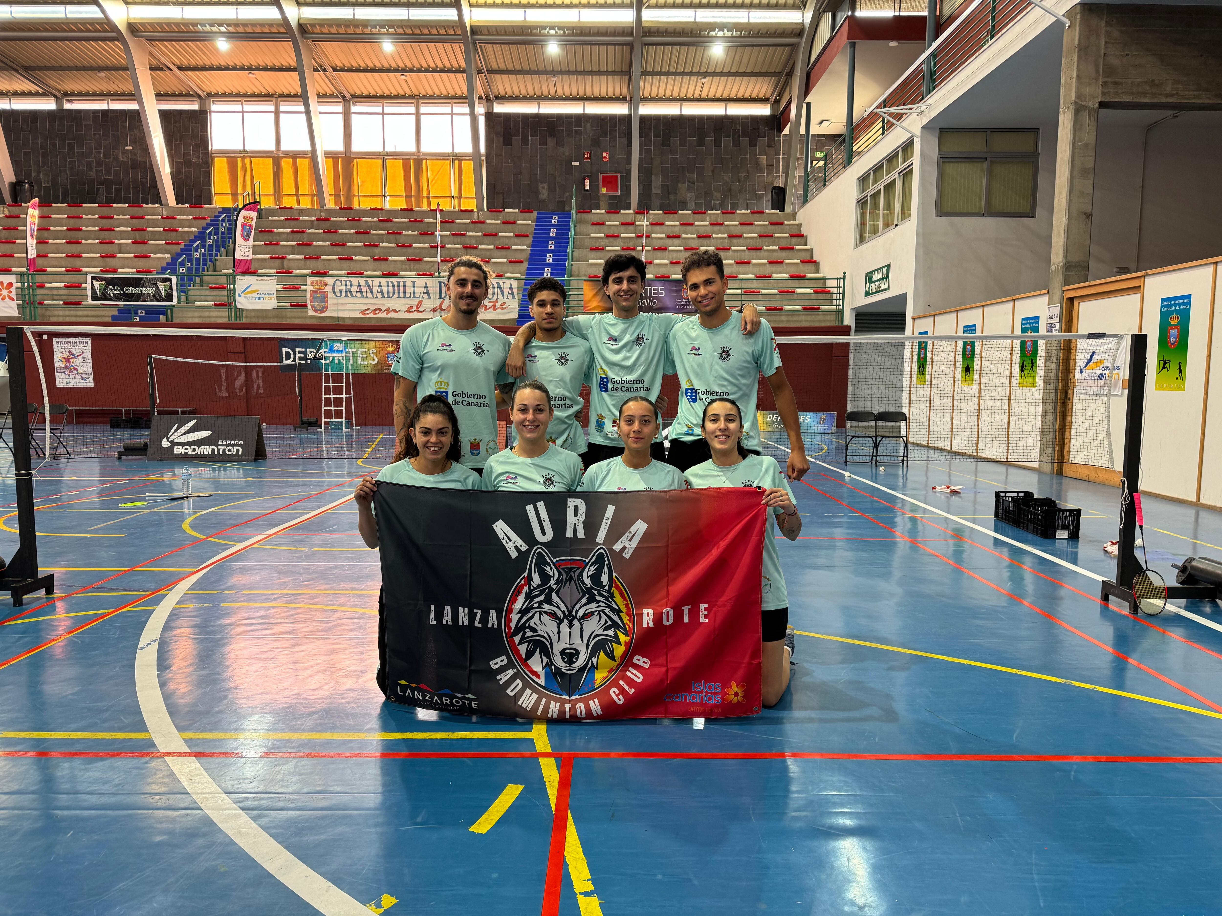 Expedición del Auria Bádminton Club en la fase de ascenso.