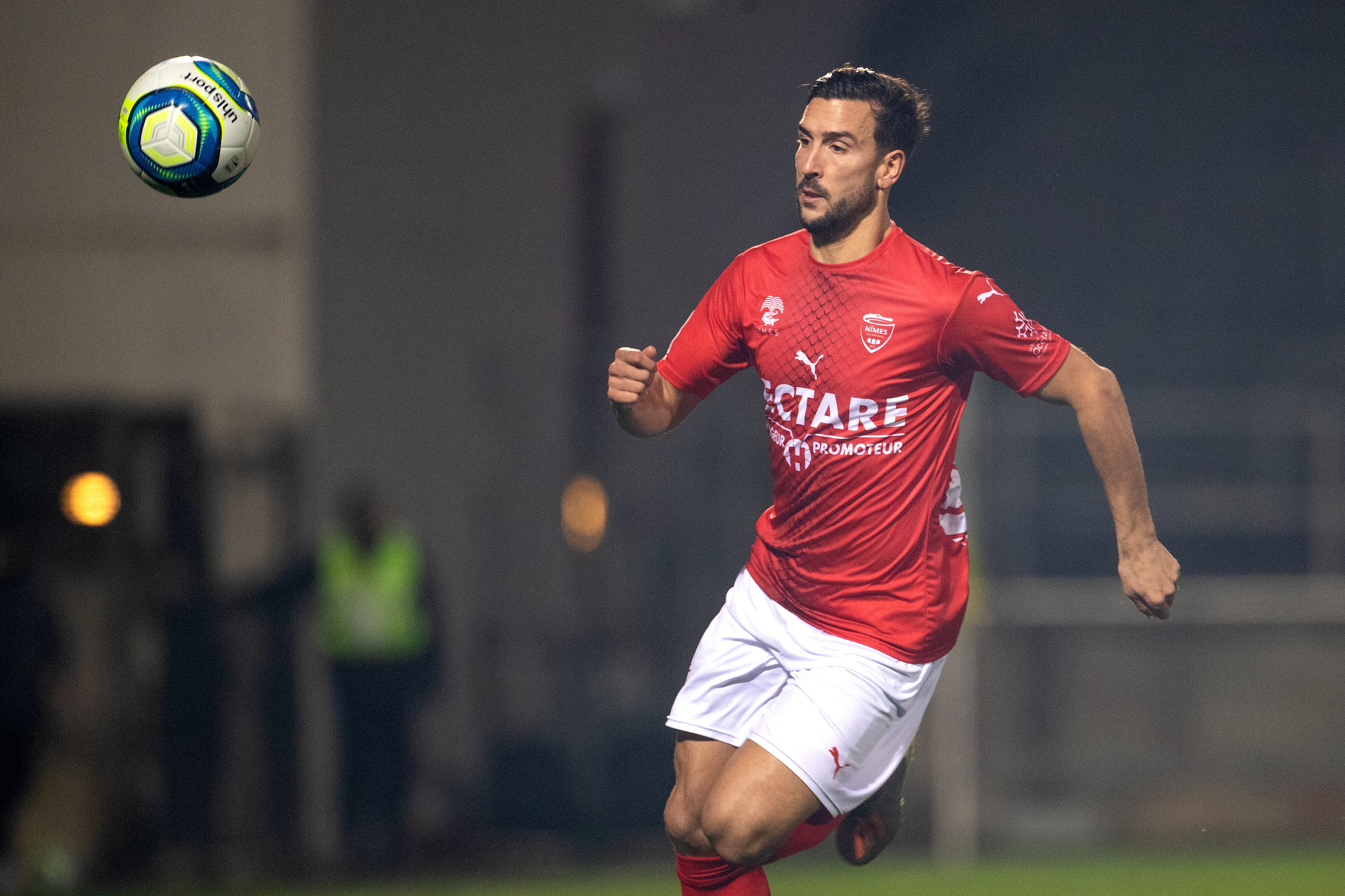 NIMES, FRANCE - December 14: Pablo Martínez #4 of Nimes in action during the Nimes V Nantes, French Ligue 1, regular season match at Stade des Costieres on December 14th 2019, Nimes, France (Photo by Tim Clayton/Corbis via Getty Images)