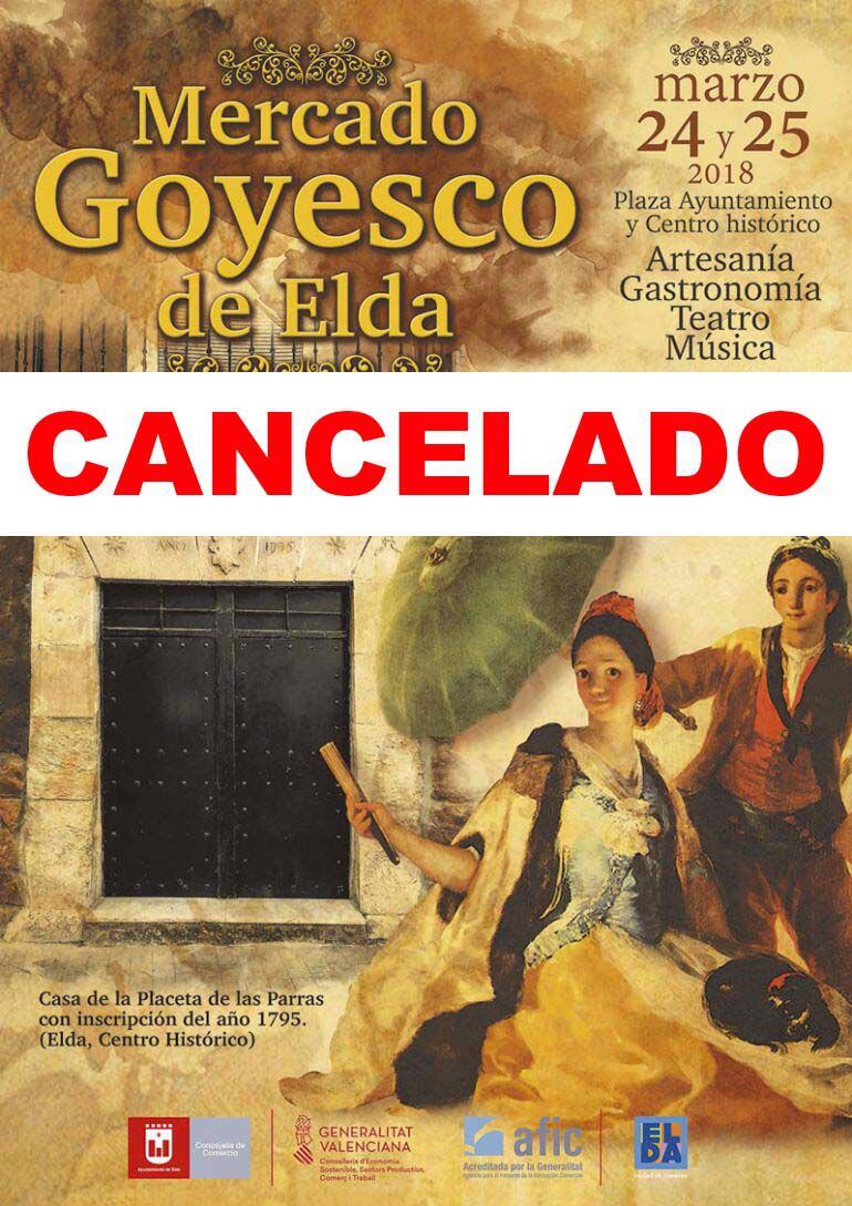 El temporal obliga a cancelar el Mercado Goyesco de Elda