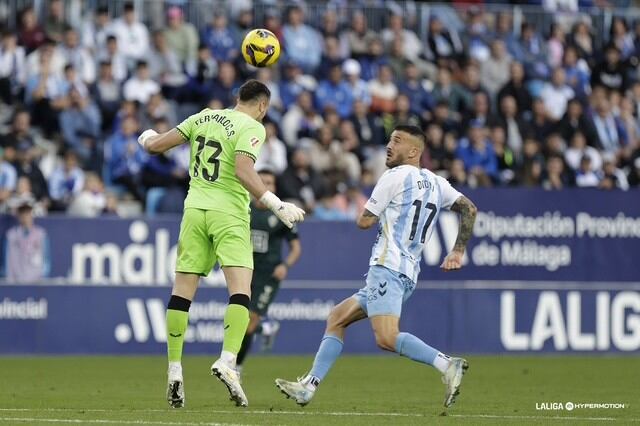 El delantero del Málaga Dioni Villalba, autor del gol ante el Almería