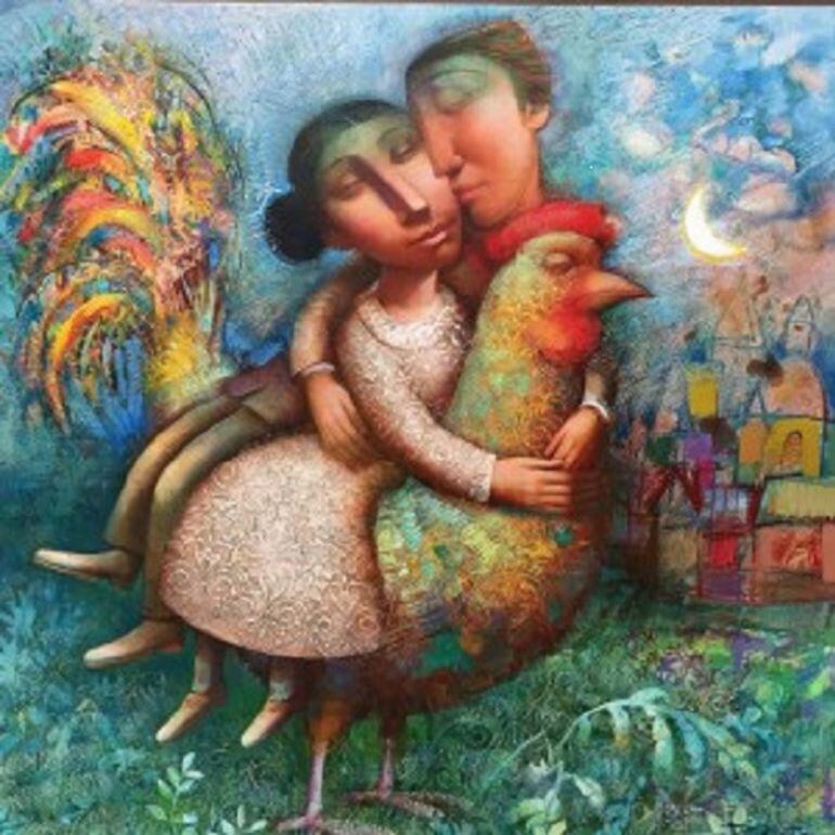 Una de las obras del pintor