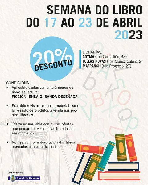Cartel da Semana do libro de Ribadavia
