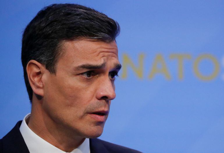El presidente del Gobierno, Pedro Sánchez, durante la cumbre de la OTAN