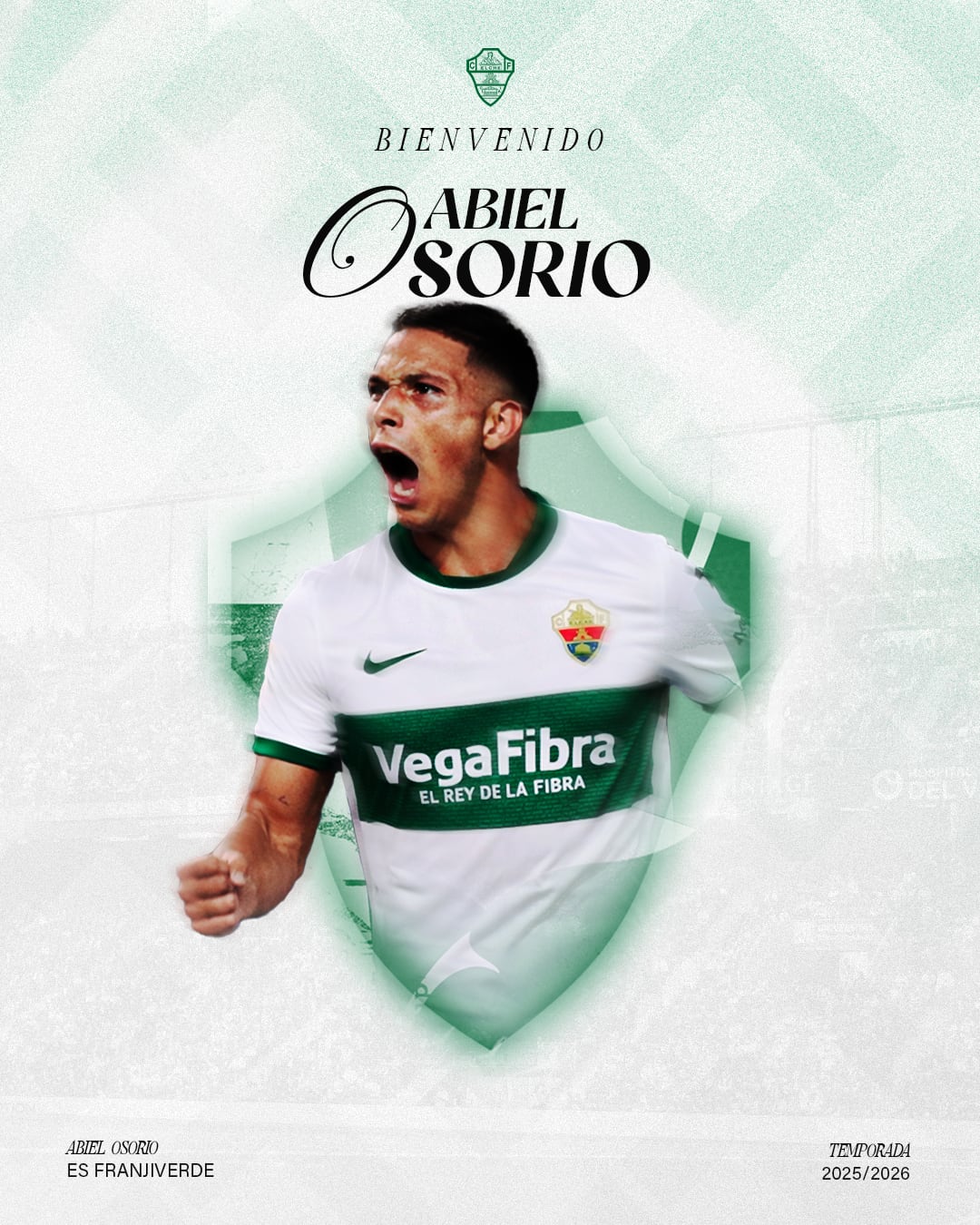 El punta argentino Abiel Osorio llegará al Elche CF para la temporada que viene