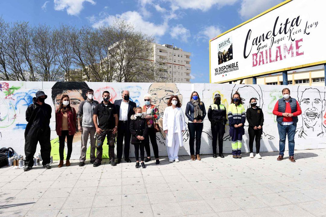 Un momento de la visita.