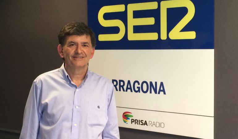 El president del Nàstic, Josep Maria Andreu, als estudis de SER Tarragona. 