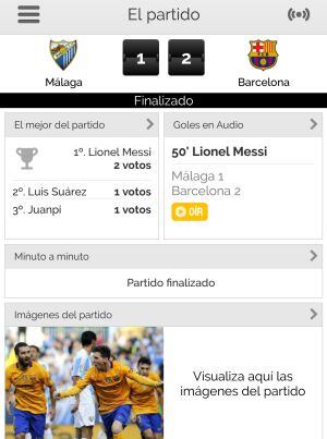 Los directos de la App de Carrusel te cuentan el minuto a minuto del partido y te ofrecen las mejores imágenes del choque.