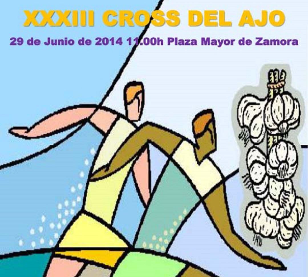 Cartel del tradicional Cross del Ajo en una edición anterior