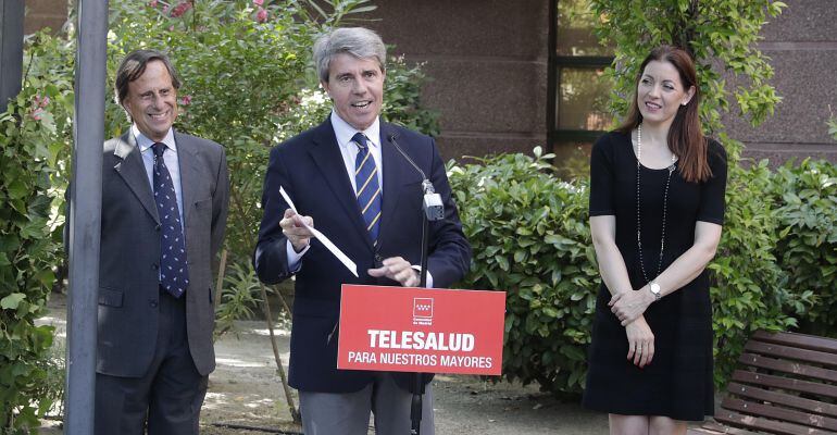 Ángel Garrido, presidente de la Comunidad de Madrid en un acto en Alcobendas